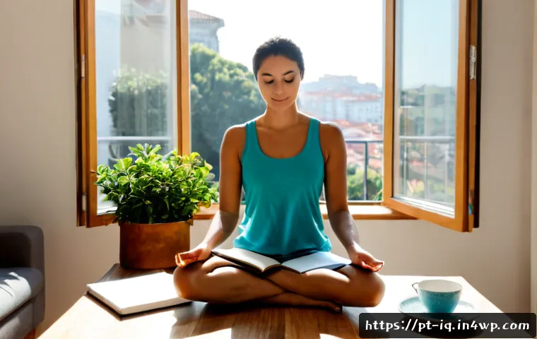Home 17 셀프케어 루틴과 자기 계발의 상관관계 - Photorealistic morning self-care and personal development scene in a bright Lisbon apartment, Portug...